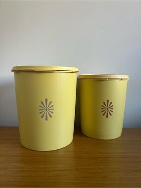 Vintage Tupperware Nesting Canister Set of 2